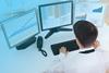 Computer screens of a stock broker 125059073 copy